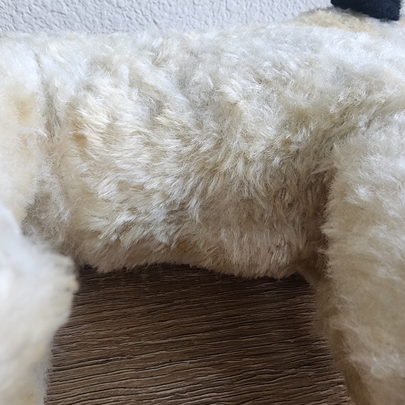 VINTAGE Plush Schnauzer Puppy Dog Black White Plush Stuffed Toy MCM 50s 60s - Picture 10 of 13